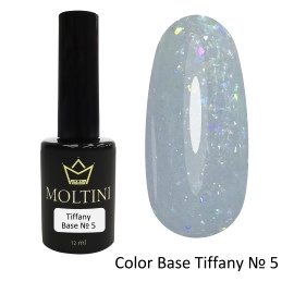 MOLTINI База цветная с хлопьями  Tiffany Base № 5. 12 мл.